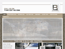 Tablet Screenshot of blacklabelchauffeurs.com
